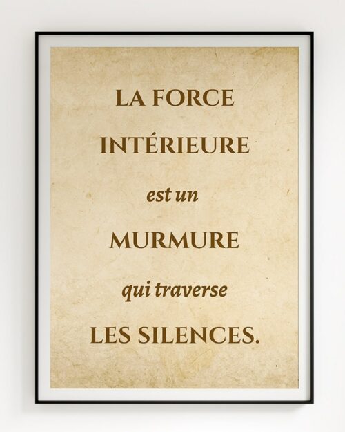 affiche citation force intérieure résilience poster inspiration
