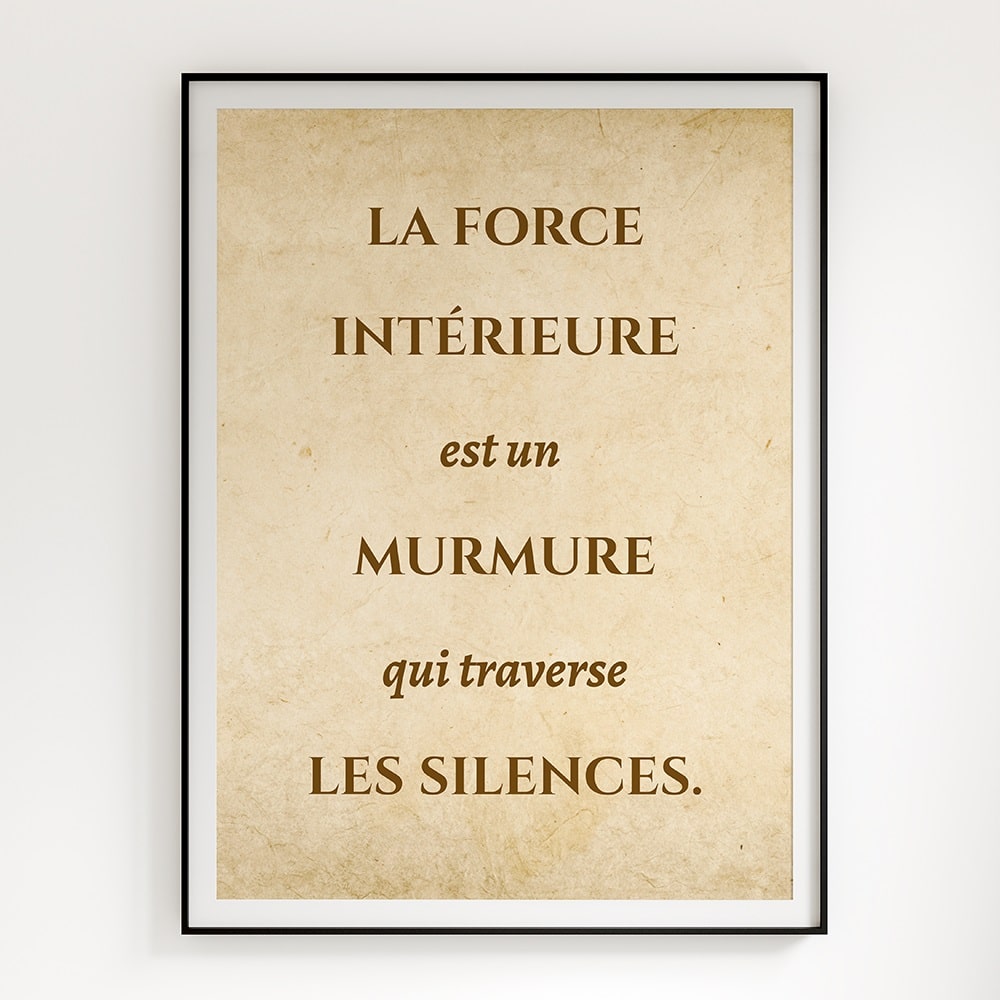affiche citation force intérieure résilience poster inspiration