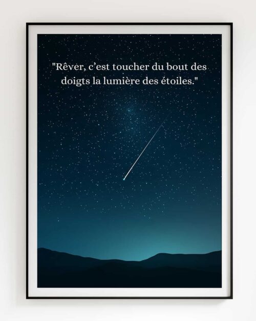 affiche citation inspirante poster inspiration rêves