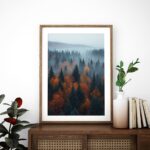 affiche forêt automne poster nature
