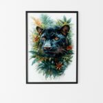 affiche panthere noire style exotique