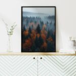 affiche paysage automne tableau nature