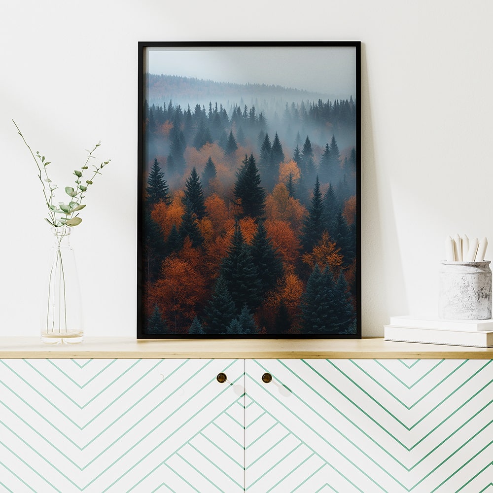 affiche paysage automne tableau nature