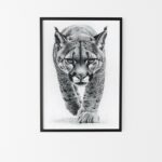 affiche puma noir et blanc style