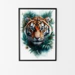affiche tigre couleurs exotiques
