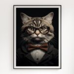 affiche chat costume style chic