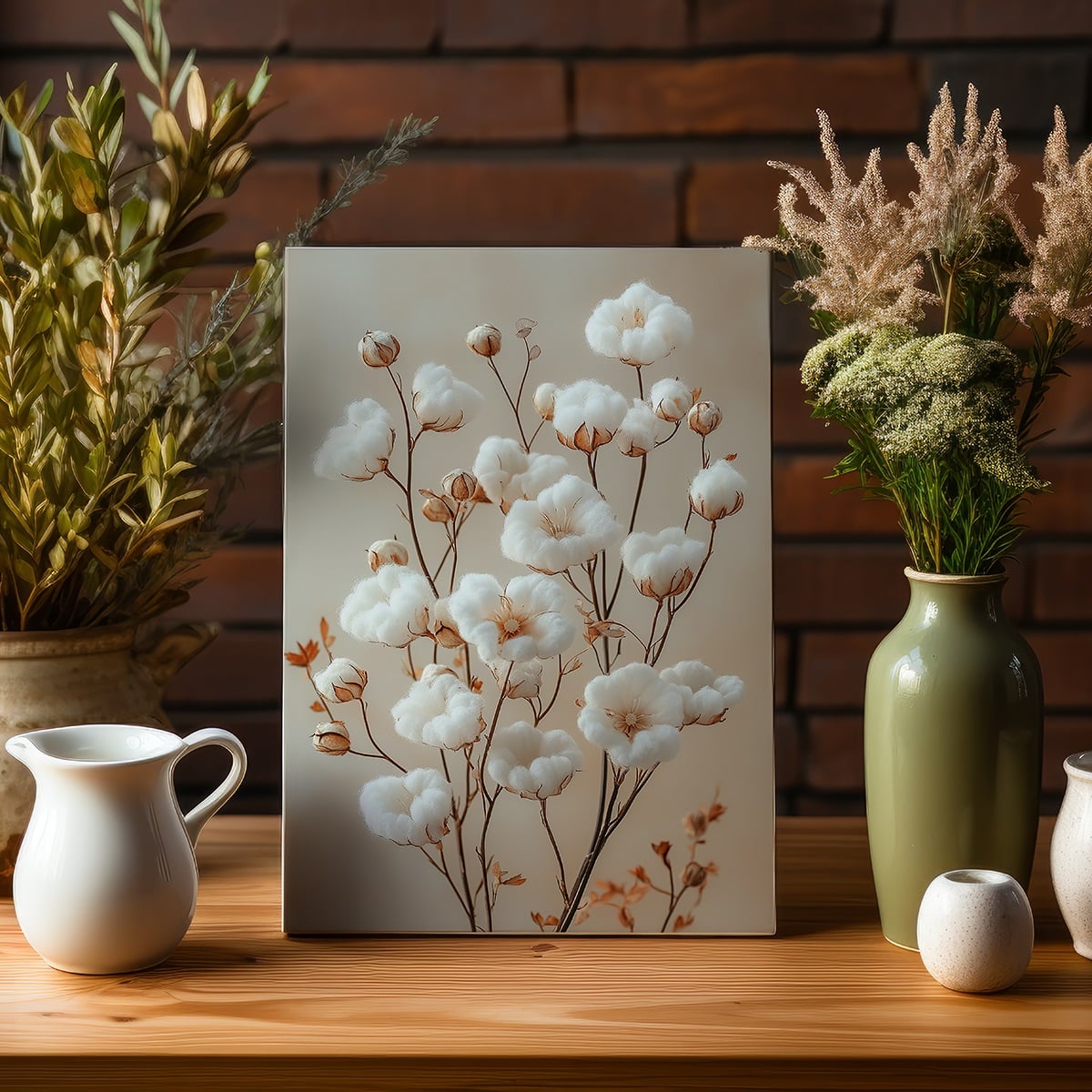 affiche fleurs de coton poster floral