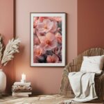 affiche fleurs roses poster floral