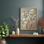 affiche florale poster fleurs de coton