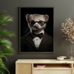 affiche furet costume style élégant chic tableau