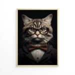 poster chat costume elegant tableau chic