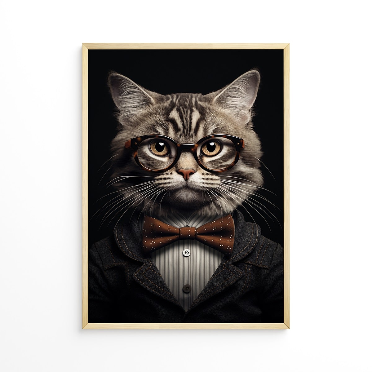 poster chat costume elegant tableau chic