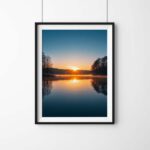 poster lac affiche paysage nature