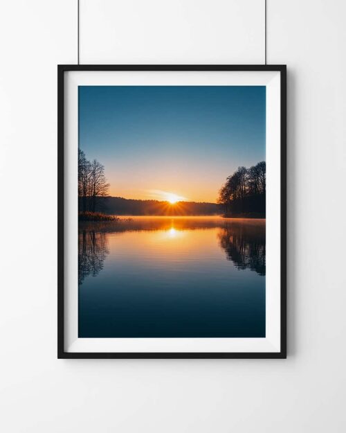 poster lac affiche paysage nature