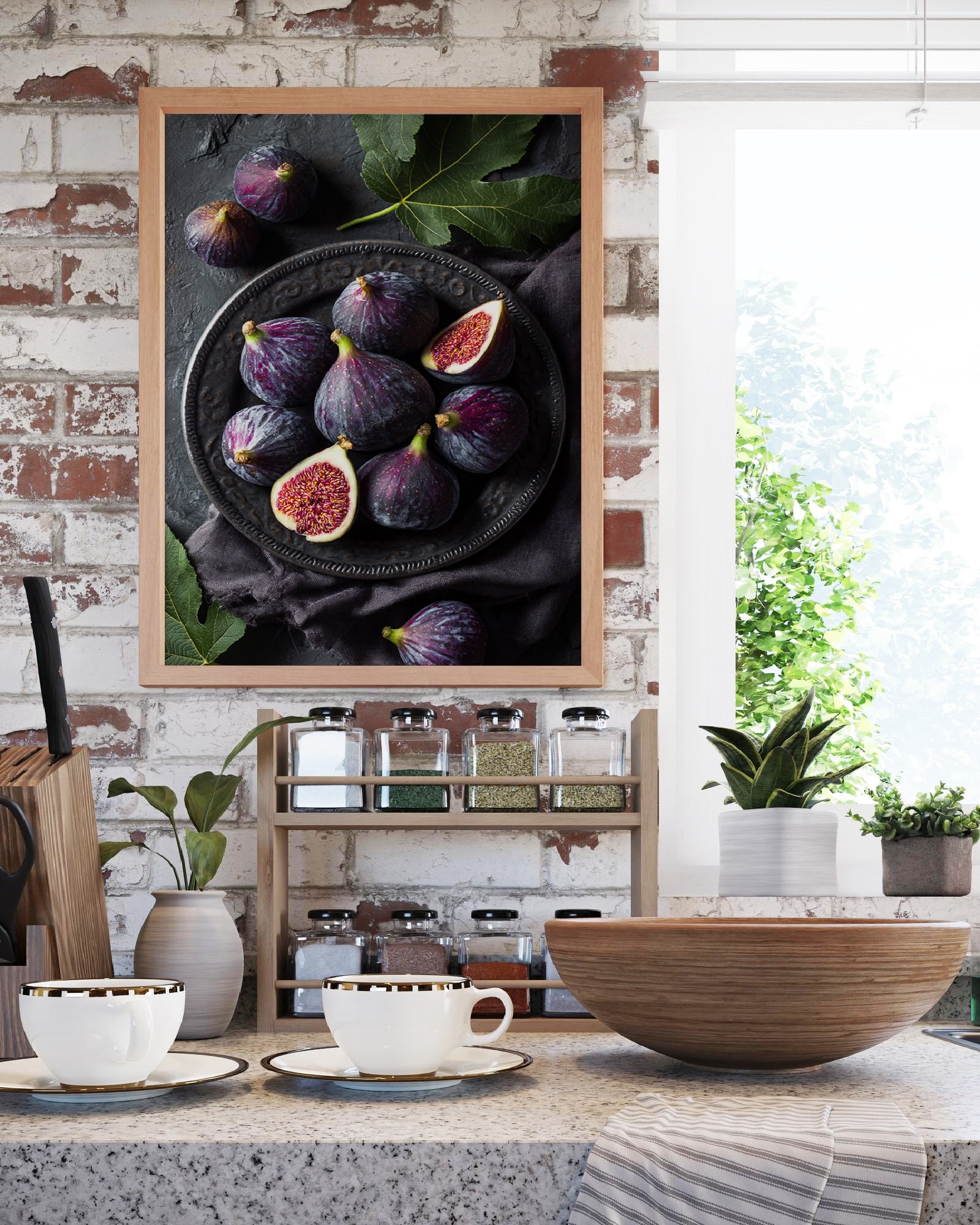 affiche cuisine figues violettes gourmandise
