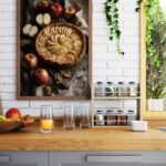 affiche cuisine poster tarte aux pommes